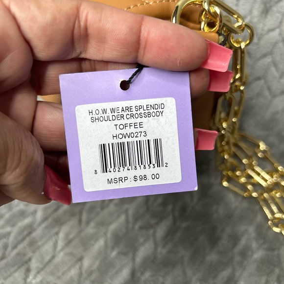 H.O.W. House Of Want - NWT Spendid Shoulder Crossbody, Toffee. - Picture 8 of 14